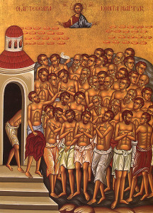 Ikon af de fyrretyve hellige martyrer i Sebaste