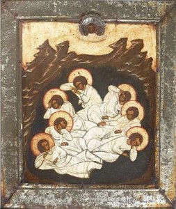Ikon af de hellige syv sovere i Efesus