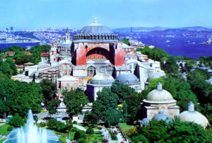 Hagia Sophia med minareterne retoucheret væk