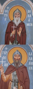 Ikon af hellige Sergius og herman